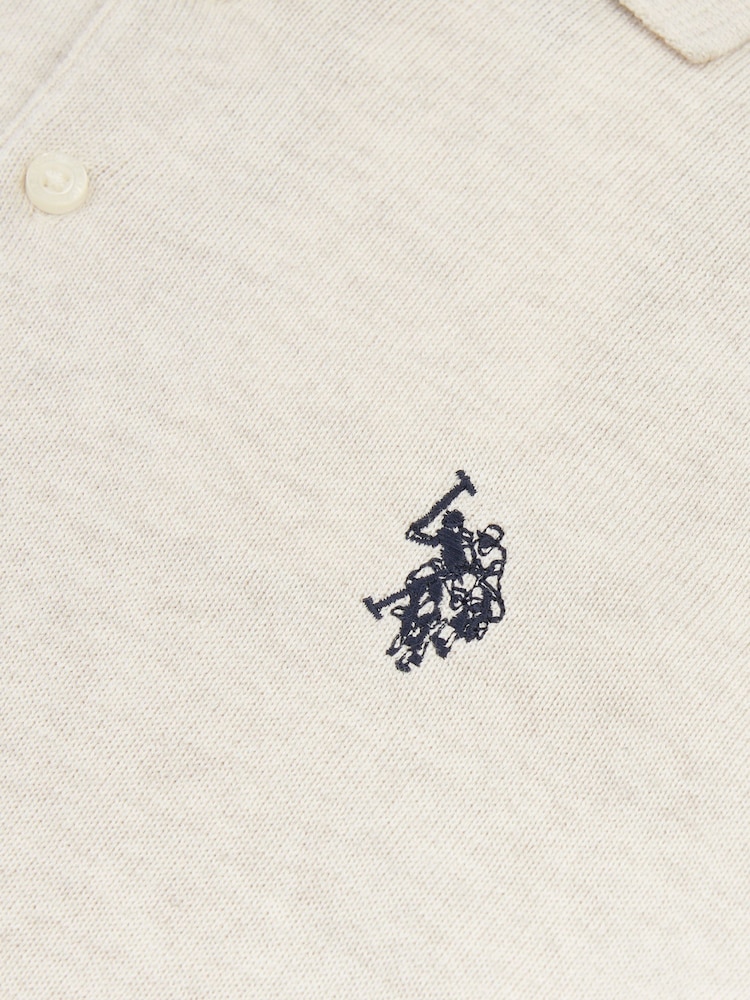 Natural - U.S. Polo Assn. Mens Combed Cotton Polo Shirt - Imagen 3 de 3