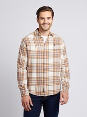 U.S. Polo Assn. Natural Mens Checked Shirt - Image 1 of 9