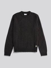 U.S. Polo Assn. Black Mens Rib Knit Crew Jumper - Image 1 of 10