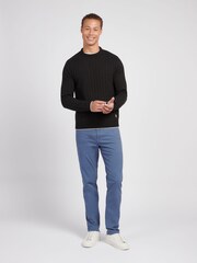 U.S. Polo Assn. Black Mens Rib Knit Crew Jumper - Image 2 of 10