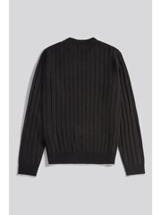 U.S. Polo Assn. Black Mens Rib Knit Crew Jumper - Image 3 of 10