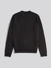U.S. Polo Assn. Black Mens Rib Knit Crew Jumper - Image 5 of 10