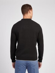U.S. Polo Assn. Black Mens Rib Knit Crew Jumper - Image 7 of 10