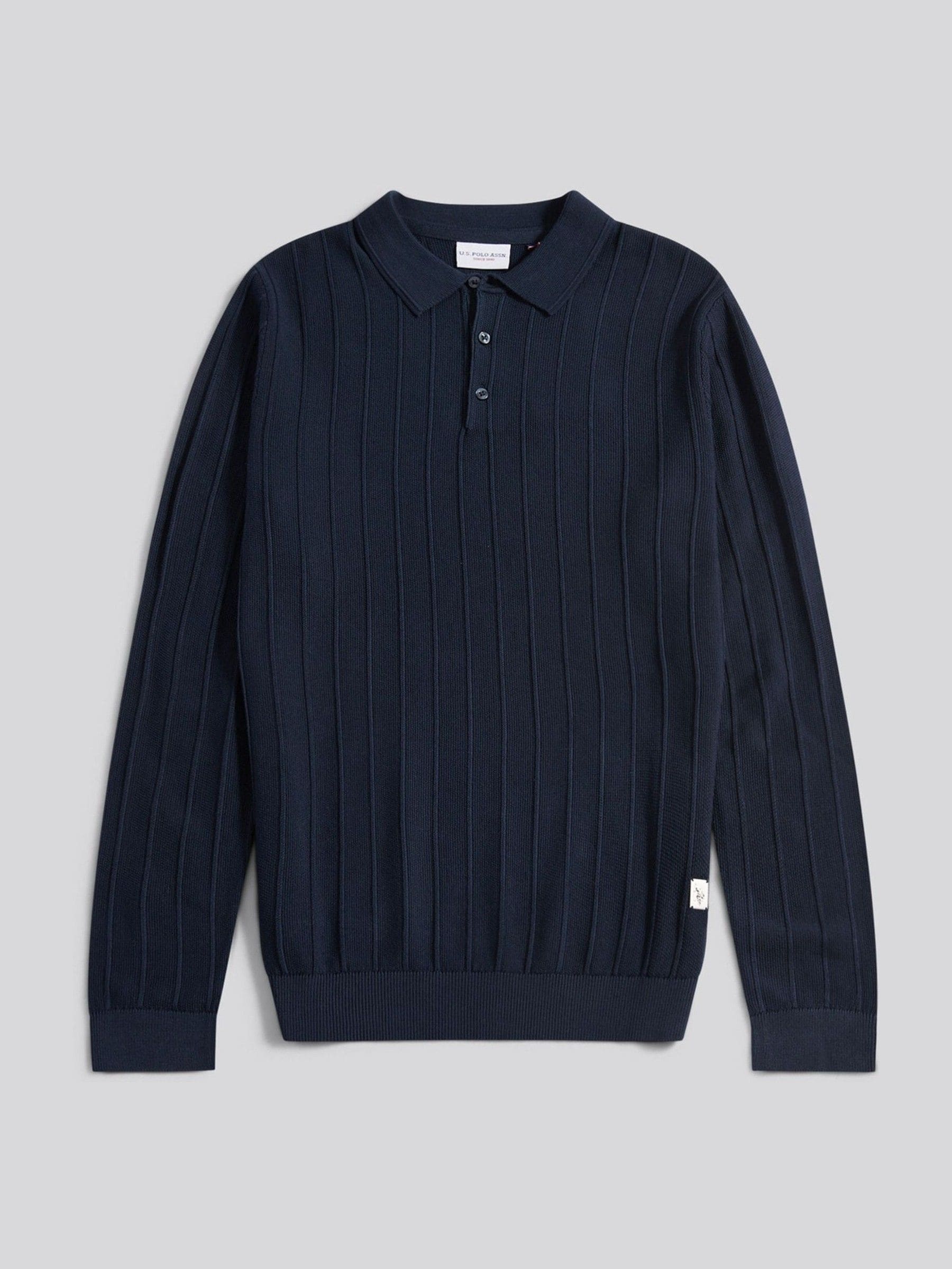 Next：日本 U.S. Polo Assn.メンズ 縦 テクスチャー ストライプ ニット