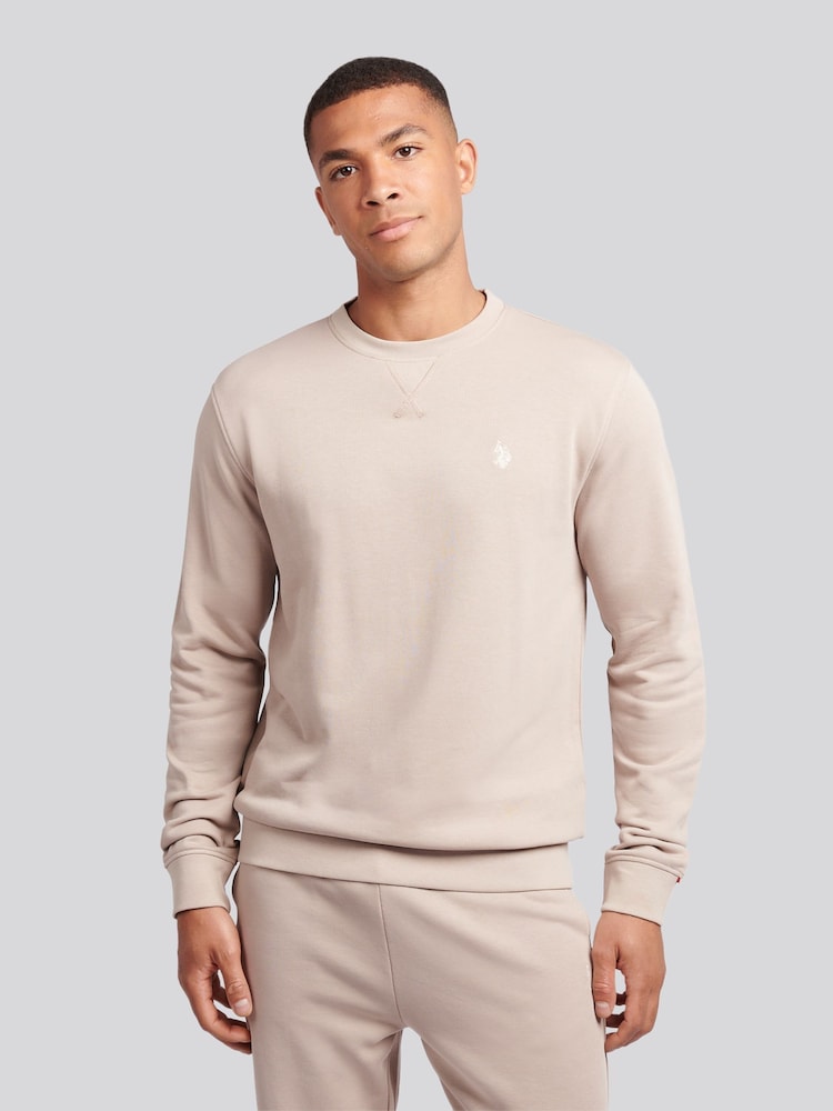 U.S. Polo Assn. Natural Mens Double Horsemen Sweatshirt - Image 1 of 9