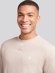 U.S. Polo Assn. Natural Mens Double Horsemen Sweatshirt - Image 4 of 9