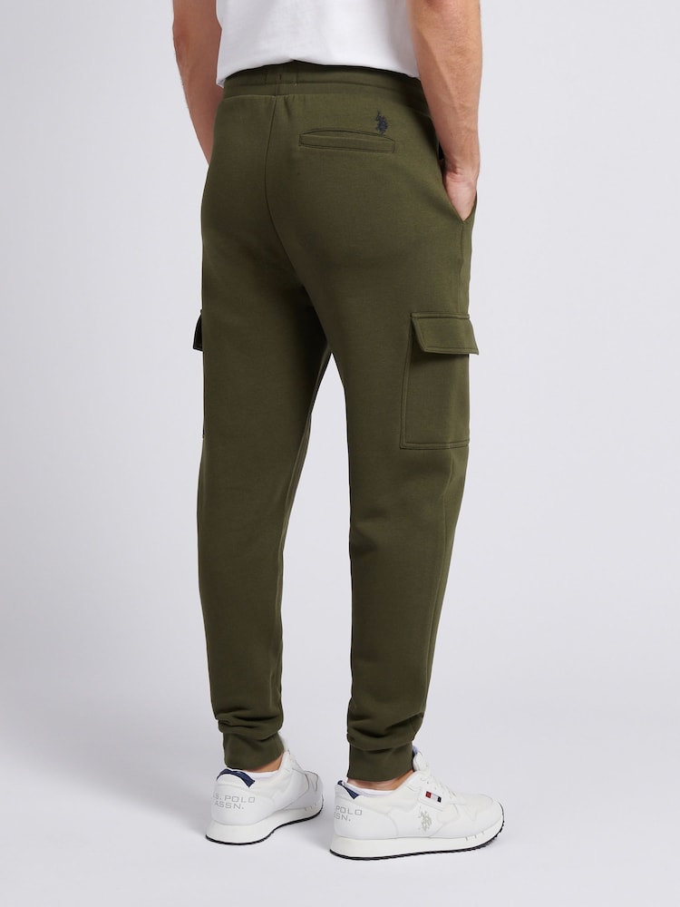 U.S. Polo Assn. Green Mens Double Horsemen Cargo Sweat Joggers - Image 2 of 8 U.S. Polo Assn. Green Mens Double Horsemen Cargo Sweat Joggers - Image 2 of 8