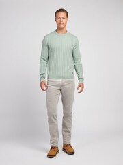 U.S. Polo Assn. Green Mens Rib Knit Crew Jumper - Image 3 of 7