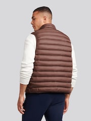 U.S. Polo Assn. Brown Mens Bound Quilted Gilet - Image 2 of 7