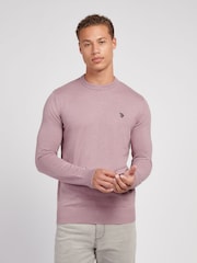U.S. Polo Assn. Wine Purple Mens Cotton Crew Neck Jumper - Image 1 of 7