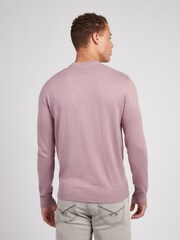 U.S. Polo Assn. Wine Purple Mens Cotton Crew Neck Jumper - Image 2 of 7