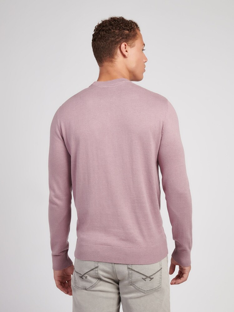 U.S. Polo Assn. Wine Purple Mens Cotton Crew Neck Jumper - Image 2 of 7