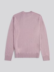 U.S. Polo Assn. Wine Purple Mens Cotton Crew Neck Jumper - Image 6 of 7