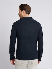 U.S. Polo Assn. Dark Blue Mens Brushed Knit Long Sleeve Polo Shirt - Image 2 of 7