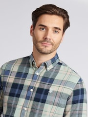 U.S. Polo Assn. Blue Mens Checked Buttondown Shirt - Image 2 of 8