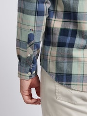 U.S. Polo Assn. Blue Mens Checked Buttondown Shirt - Image 5 of 8