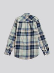 U.S. Polo Assn. Blue Mens Checked Buttondown Shirt - Image 7 of 8