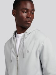 U.S. Polo Assn. Grey Mens Double Horsemen Zip Hoodie - Image 5 of 8