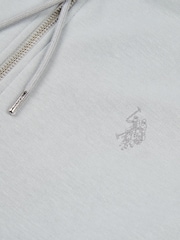 U.S. Polo Assn. Grey Mens Double Horsemen Zip Hoodie - Image 8 of 8