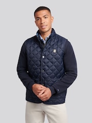 U.S. Polo Assn. Blue Mens Onion Quilt Lightweight Gilet - Image 1 of 9