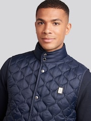 U.S. Polo Assn. Blue Mens Onion Quilt Lightweight Gilet - Image 4 of 9