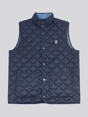U.S. Polo Assn. Blue Mens Onion Quilt Lightweight Gilet - Image 6 of 9
