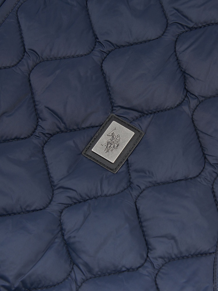 U.S. Polo Assn. Blue Mens Onion Quilt Lightweight Gilet - Image 9 of 9 U.S. Polo Assn. Blue Mens Onion Quilt Lightweight Gilet - Image 9 of 9