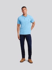 U.S. Polo Assn. Blue Mens Double Horsemen Polo Shirt - Image 1 of 8