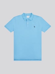 U.S. Polo Assn. Blue Mens Double Horsemen Polo Shirt - Image 5 of 8