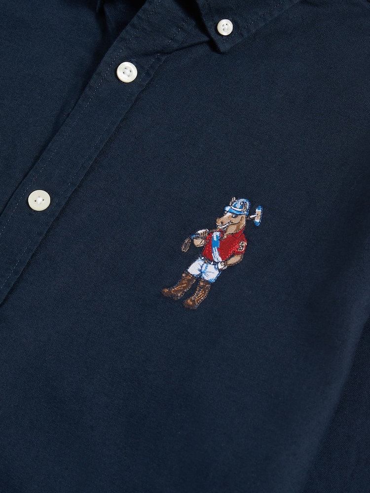 U.S. Polo Assn. Navy Blue Mens Chuck Oxford Shirt - Image 3 of 3