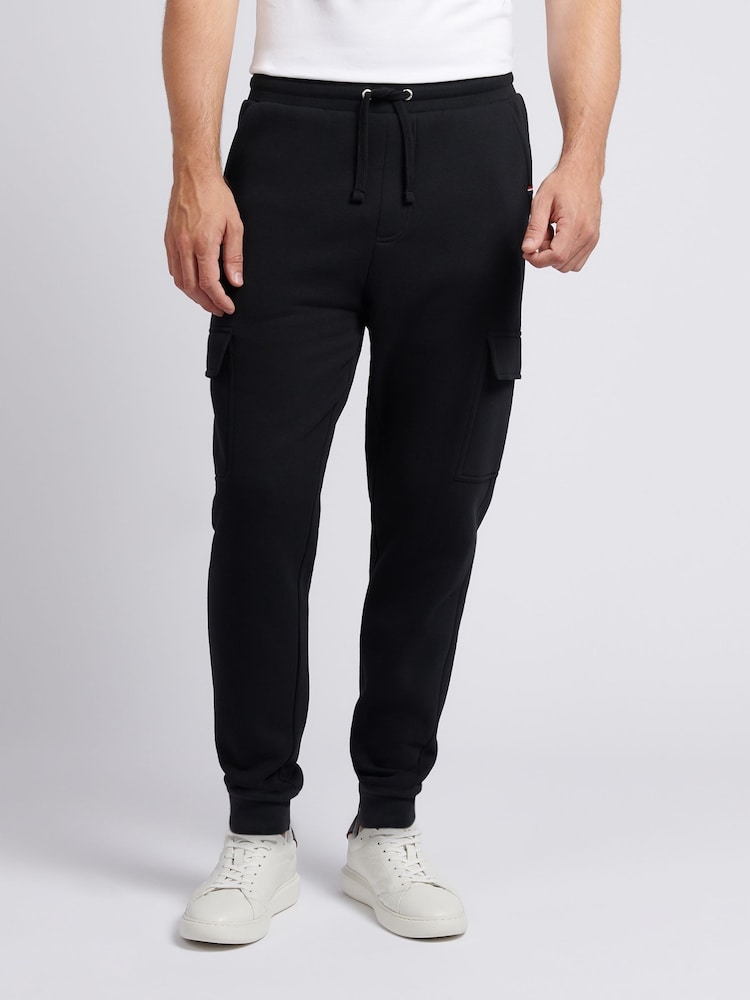 U.S. Polo Assn. Black Mens Double Horsemen Cargo Sweat Joggers - Image 1 of 9