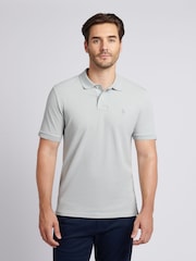 U.S. Polo Assn. Grey Mens Double Horsemen Polo Shirt - Image 1 of 7