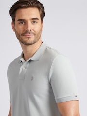 U.S. Polo Assn. Grey Mens Double Horsemen Polo Shirt - Image 2 of 7