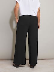 Schwarz - Yours Curve Twillhose mit weitem Bein - Bild 4 von 6