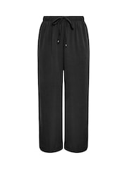 Schwarz - Yours Curve Twillhose mit weitem Bein - Bild 6 von 6