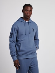 U.S. Polo Assn. Blue Mens Player 3 Loopback Hoodie - Image 1 of 9