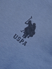 U.S. Polo Assn. Blue Mens Player 3 Loopback Hoodie - Image 7 of 9