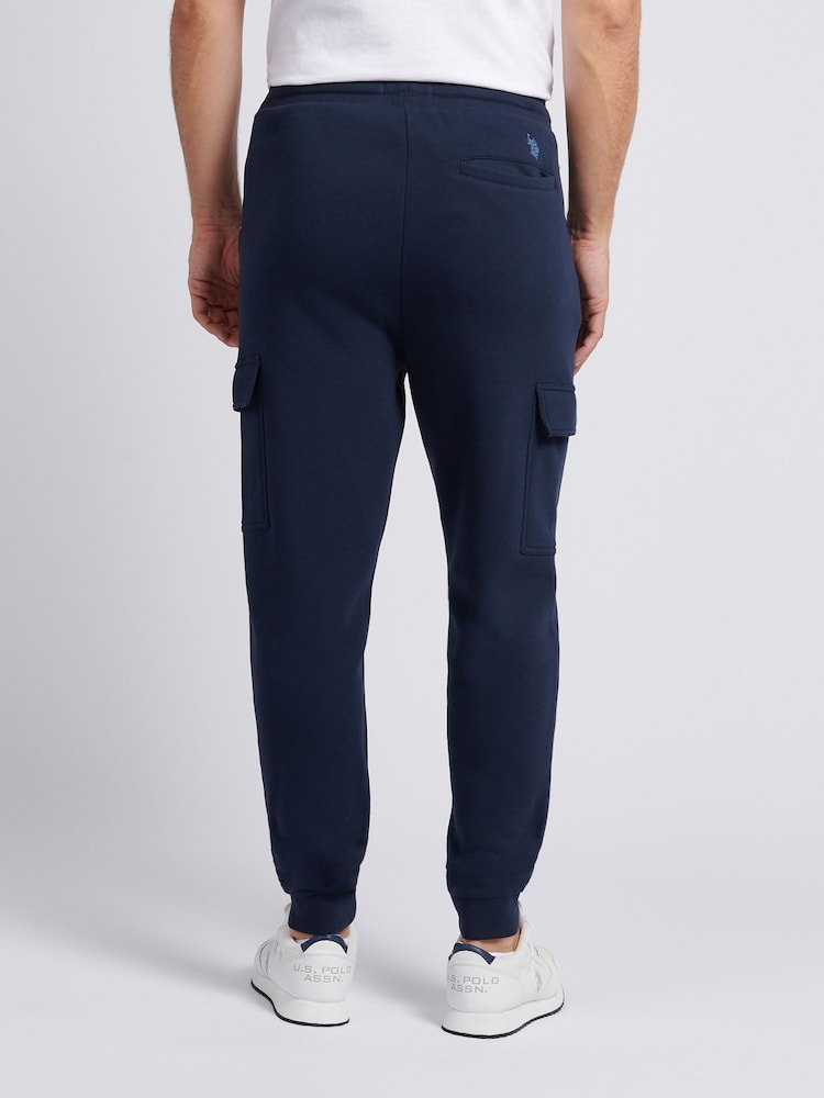 U.S. Polo Assn. Blue Mens Double Horsemen Cargo Sweat Joggers - Image 2 of 9