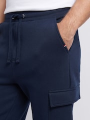 U.S. Polo Assn. Blue Mens Double Horsemen Cargo Sweat Joggers - Image 4 of 9