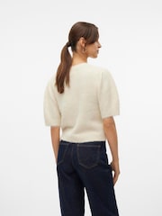 VERO MODA Cream Short Puff Sleeve Jumper - Image 2 of 5