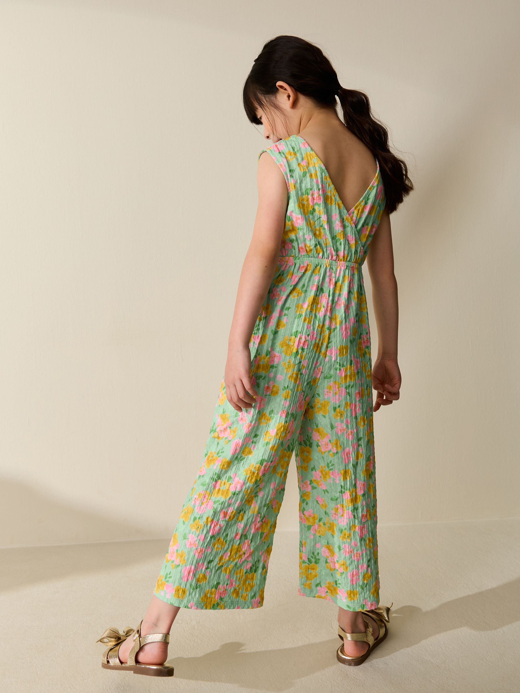 Buy Green Ditsy Crinkle Jersey Jumpsuit (3-16yrs) from the Next UK