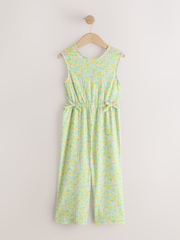 Green Ditsy Crinkle Jersey Jumpsuit (3-16yrs) - Image 4 of 8