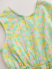 Green Ditsy Crinkle Jersey Jumpsuit (3-16yrs) - Image 6 of 8