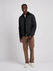 U.S. Polo Assn. Black Mens Diamond Quilt Padded Collared Jacket - Image 3 of 11