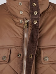 U.S. Polo Assn. Brown Mens Diamond Quilted Funnel Jacket - Image 10 of 11