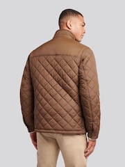 U.S. Polo Assn. Brown Mens Diamond Quilted Funnel Jacket - Image 2 of 11