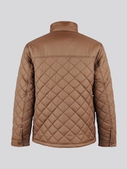 U.S. Polo Assn. Brown Mens Diamond Quilted Funnel Jacket - Image 7 of 11