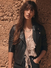 Mint Velvet Brown Geometric Print Camisole Top - Image 5 of 8