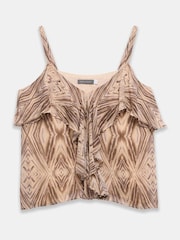 Mint Velvet Brown Geometric Print Camisole Top - Image 7 of 8