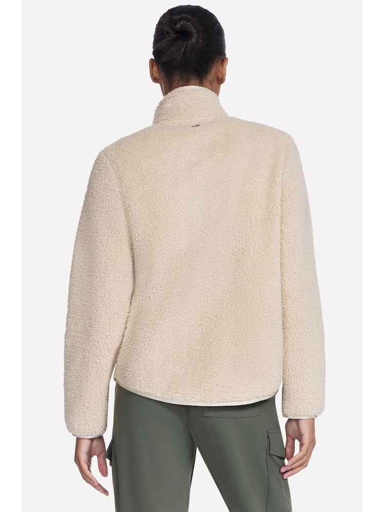 Skechers Cream Sherpa Jacket - Image 1 of 8 Skechers Cream Sherpa Jacket - Image 1 of 8